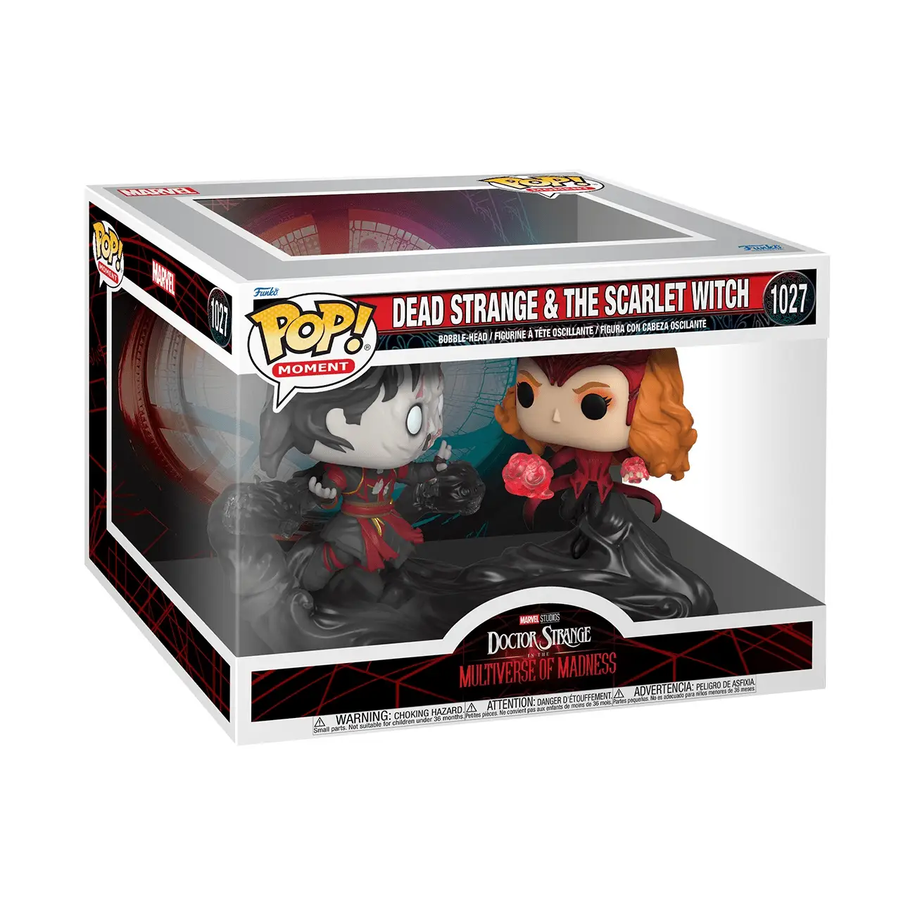 POP! Moment Stellar Vortex featuring Dead Strange and Scarlet Witch collectible figures from THE MIGHTY HOBBY SHOP, detailed and vibrant.