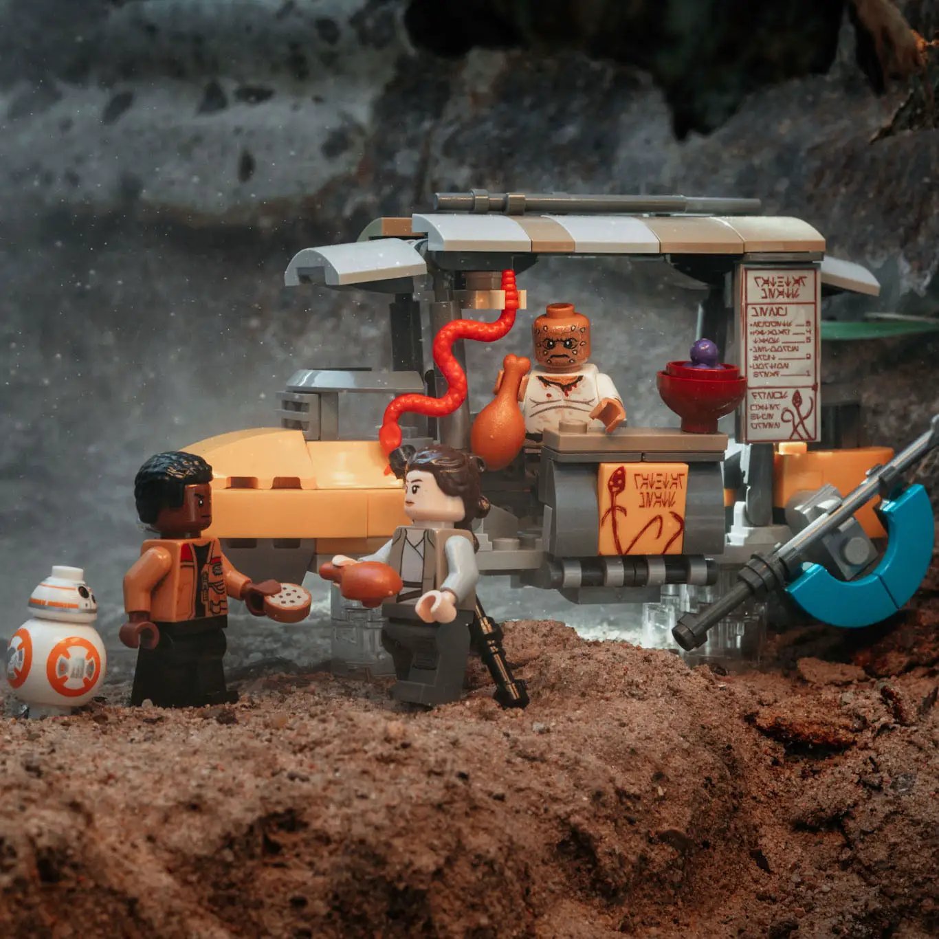SW Rathtar Meat Food Skiff Set made using LEGO parts - B3 Customs by B3 Customs
