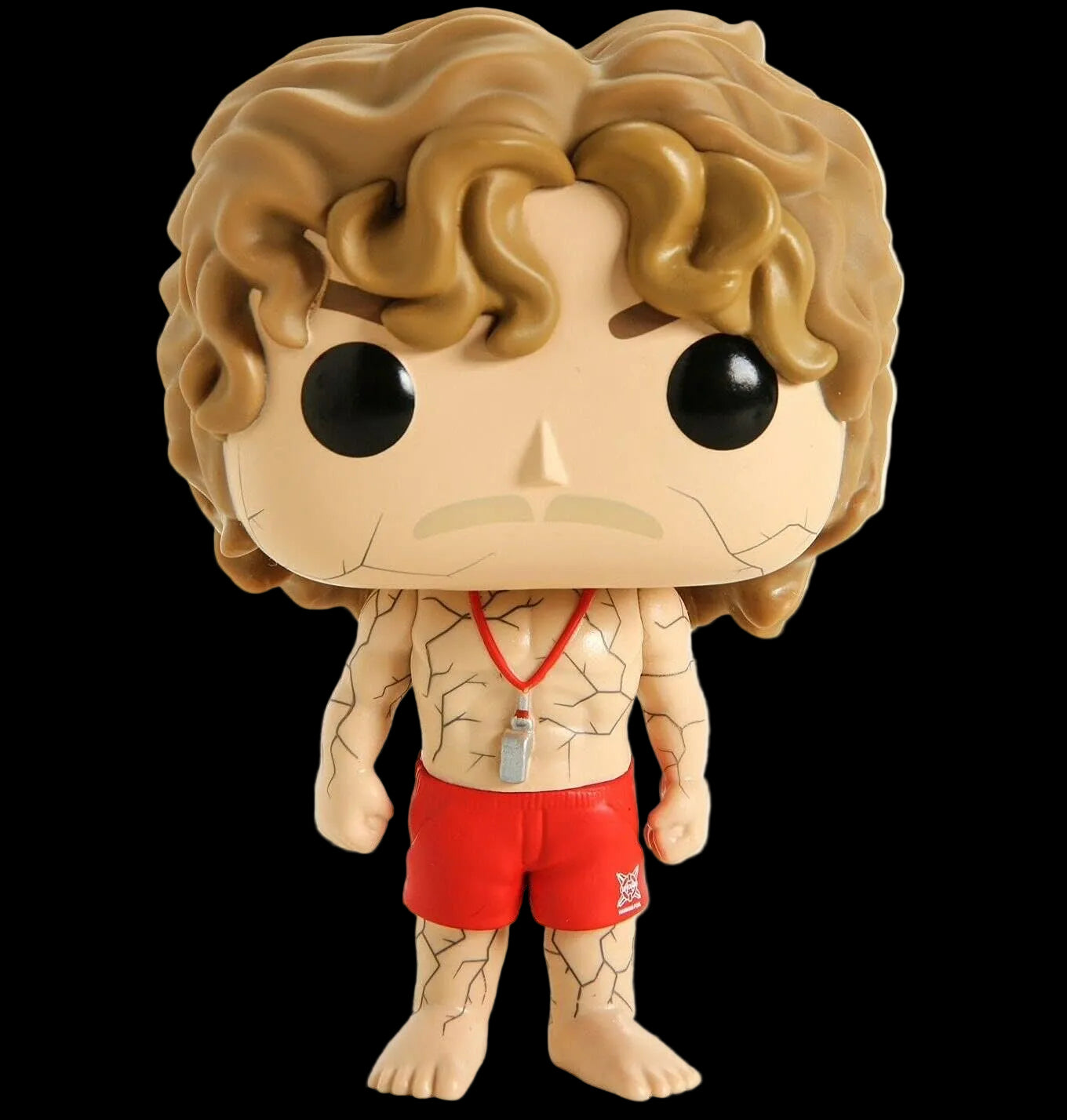 Funko Pop! vinyl figure with curly hair, red shorts, and a necklace on a white background