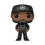 Pop! Mercedes-AMG Petronas Formula One Lewis Hamilton figure by THE MIGHTY HOBBY SHOP, featuring a detailed collectible toy.