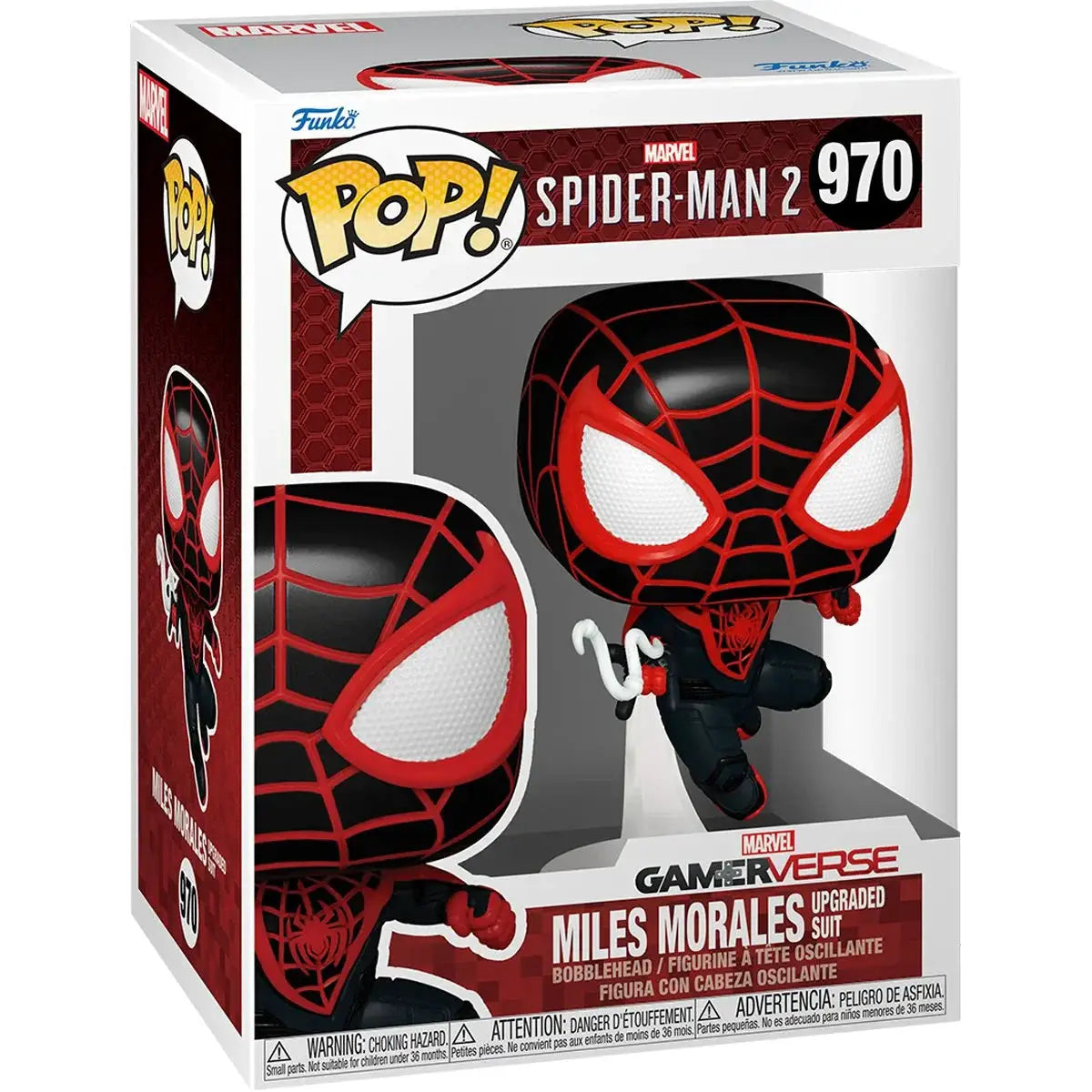Pop! Games: Spider-Man 2 Miles Morales collectible figure from THE MIGHTY HOBBY SHOP, featuring Miles Morales in his Spider-Man suit.