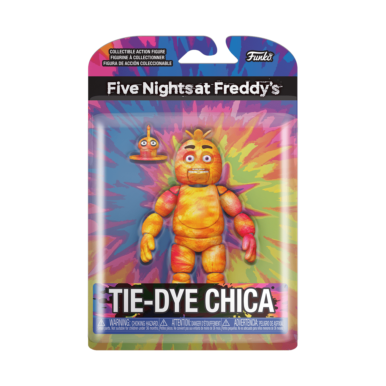 Action Figure 5" Five Nights at Freddy's Tie-Dye - Chica by THE MIGHTY HOBBY SHOP
