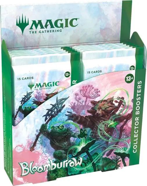 Magic: The Gathering Bloomburrow Collector Booster Pack by Wizards of the Coast, featuring vibrant card art and collector packaging.
