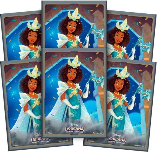 Disney Lorcana Tiana card sleeve featuring Tiana from Disney, designed to protect collectible Lorcana cards.