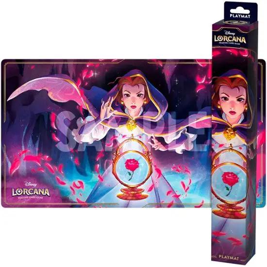 Disney Lorcana Belle playmat with vibrant artwork featuring Disney's Belle from Beauty and the Beast.