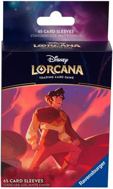 Disney Lorcana card sleeve featuring Aladdin, designed for protecting collectible Disney Lorcana cards.