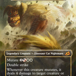 Snapdax, Apex of the Hunt (IKO-381) - Ikoria: Lair of Behemoths / King Caesar, Awoken Titan (Borderless)