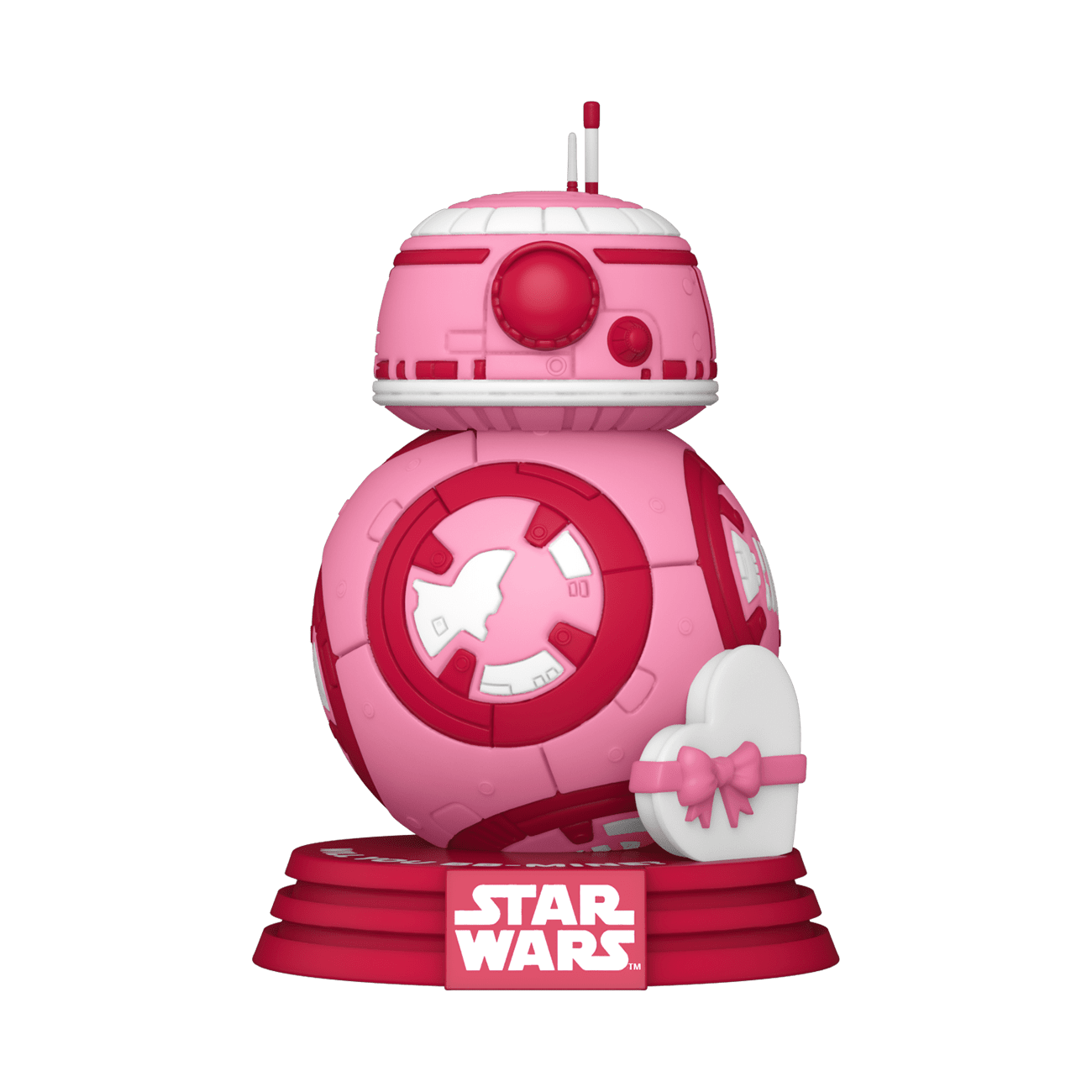 Star Wars BB-8 POP! Valentine figure from the POP Star Wars series, featuring BB-8 in Valentine's themed packaging.