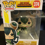 Pop! Animation My Hero Academia Tsuyu #374 figure from THE MIGHTY HOBBY SHOP, featuring the character with green hair and hero costume.