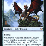Ancient Bronze Dragon (PRE-214) - Battle for Baldur's Gate Promos Foil