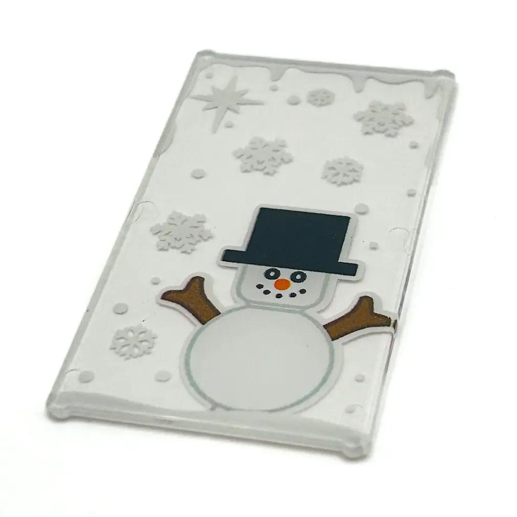 Snowman Winter Village 4x6 Glass Window by B3 Customs