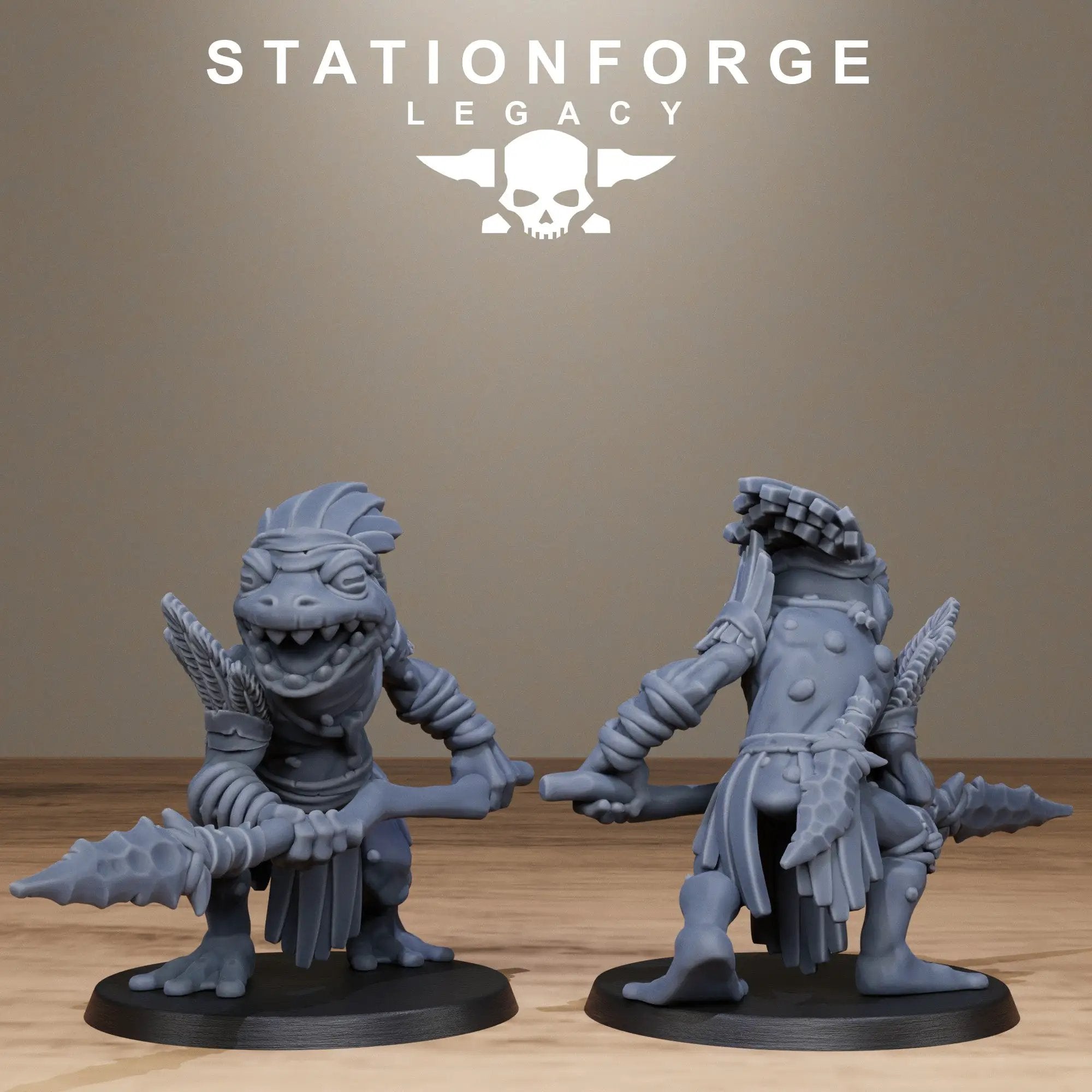 3D Printed Bogkin Spearmen by StationForge Miniatures by Last Hope Miniatures
