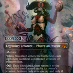 Sheoldred // The True Scriptures (MOM-340) - March of the Machine (Borderless) Foil