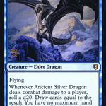 Ancient Silver Dragon (PRE-056) - Battle for Baldur's Gate Promos Foil
