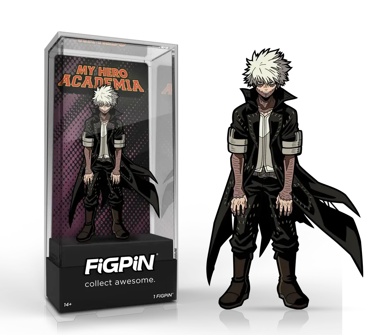 FiGPiN My Hero Academia Dabi enamel pin from THE MIGHTY HOBBY SHOP, featuring detailed artwork of the villain Dabi.