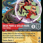 Dash Parr & Violet Parr - Super Siblings (133/204) - Attack of the Vine Cold Foil