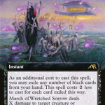 March of Wretched Sorrow (NEO-457) - Kamigawa: Neon Dynasty: (Extended Art)
