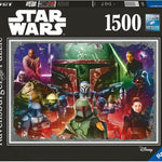 Star Wars Boba Fett 1500-piece puzzle by THE MIGHTY HOBBY SHOP featuring Bounty Hunter Boba Fett in a detailed puzzle design.