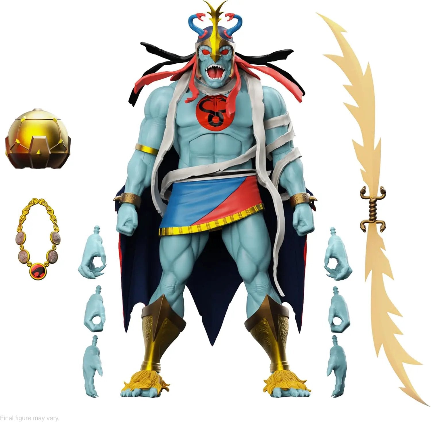 Mumm-Ra The Ever-living action figure from ThunderCats by THE MIGHTY HOBBY SHOP, detailed figure with mystical armor and staff.