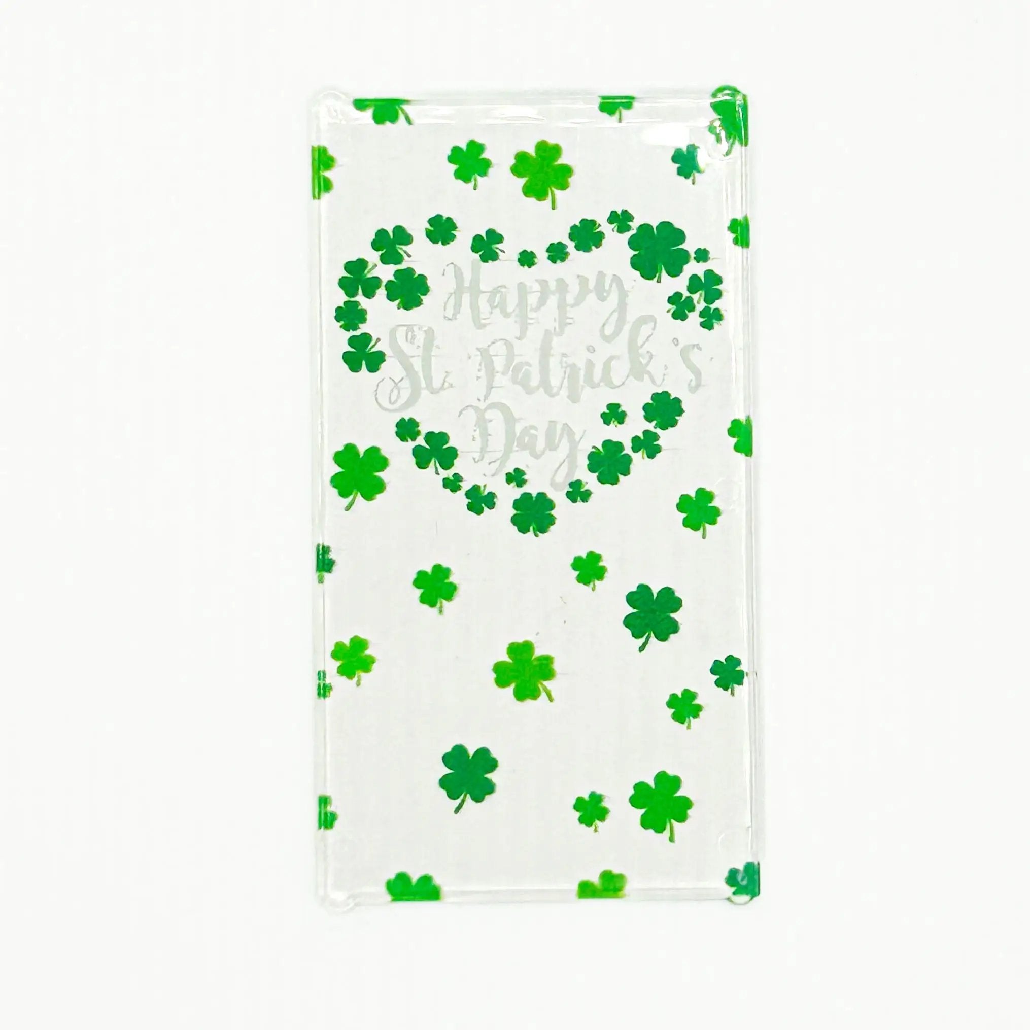 Heart St. Patrick's Day 4x6 Glass Window - B3 Customs by B3 Customs