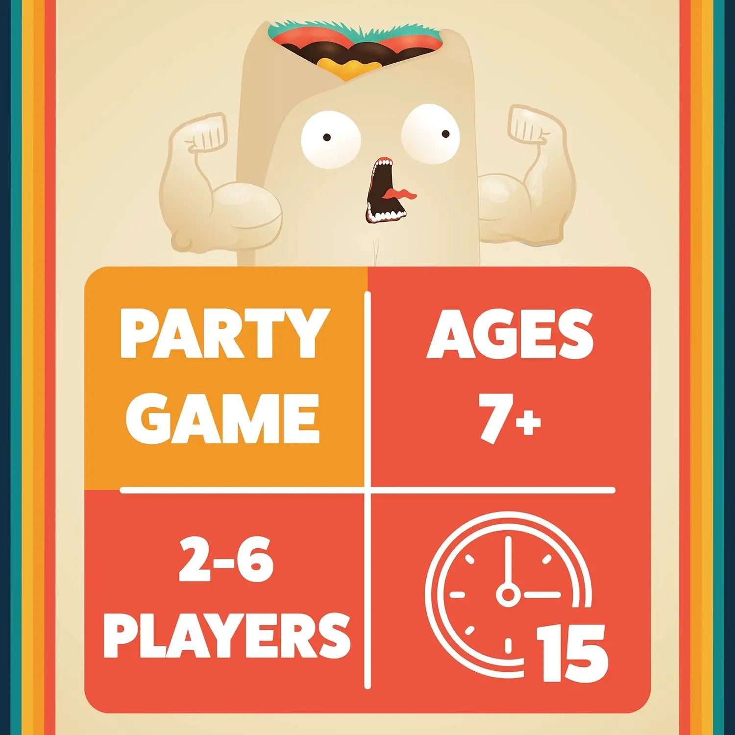 Throw Throw Burrito dodgeball card game by Exploding Kittens, family-friendly board game for adults, teens, and kids, 2-6 players