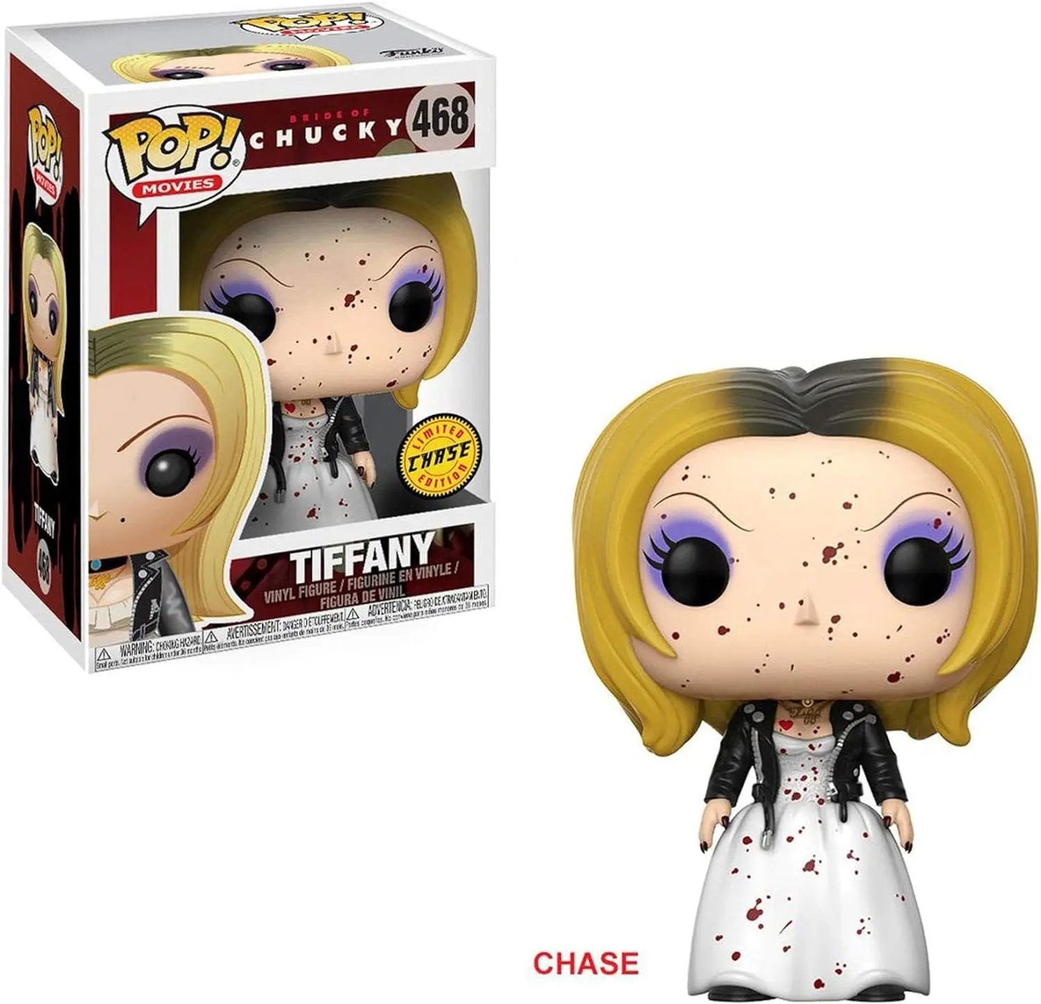 Chucky doll from Bride of Chucky Pop! Movies series, collectible horror figure in packaging, by THE MIGHTY HOBBY SHOP