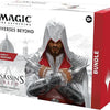 Magic: The Gathering Assassin’s Creed Bundle with 9 Beyond Boosters and accessories, featuring collectible cards and themed game items.