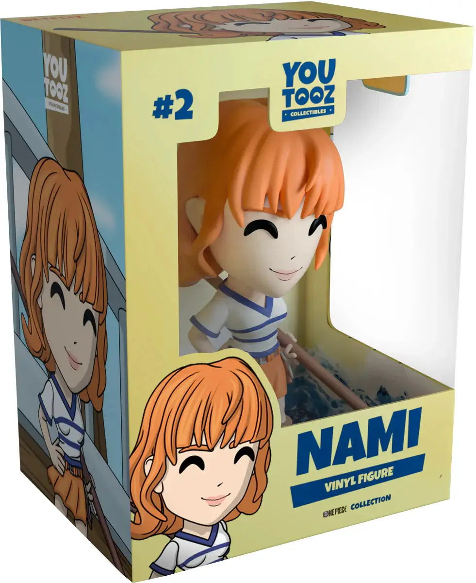 Youtooz One Piece Nami collectible figurine by THE MIGHTY HOBBY SHOP, detailed figure showcasing Nami from the anime series.