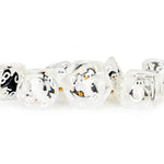 Set of 16mm resin polyhedral dice featuring penguin designs, perfect for tabletop games and role-playing adventures.