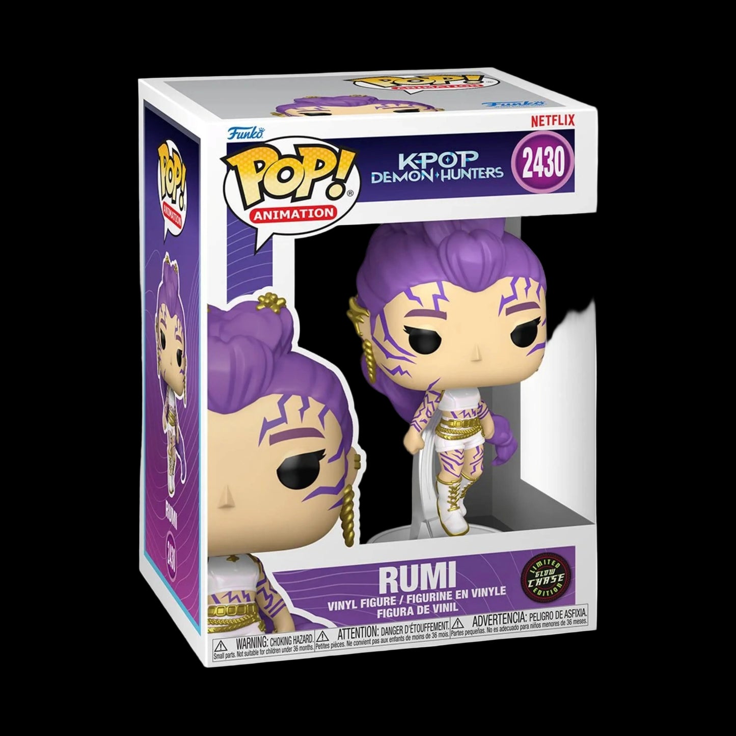 Funko Pop! vinyl figure of Rumi from K/Pop Demon Hunters in packaging