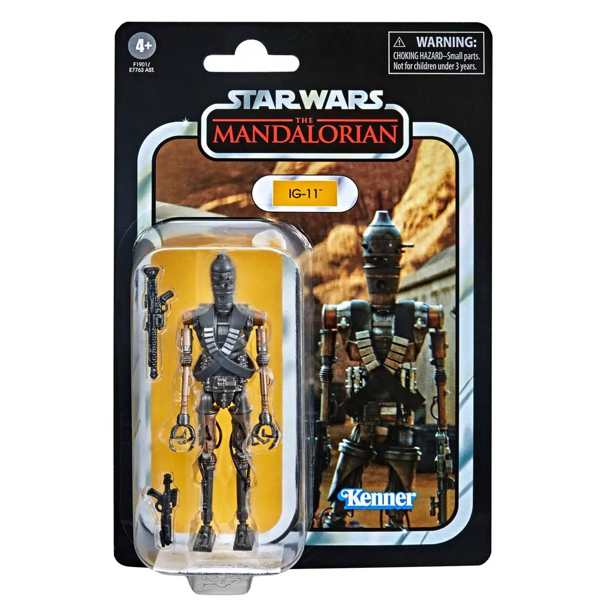 Star Wars The Vintage Collection IG-11 3.75-inch action figure from THE MIGHTY HOBBY SHOP, detailed with weapon accessories.