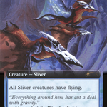 Winged Sliver (SLD-628) - Secret Lair Drop: (Extended Art) Foil