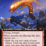 Atsushi, the Blazing Sky (NEO-463) - Kamigawa: Neon Dynasty: (Extended Art)