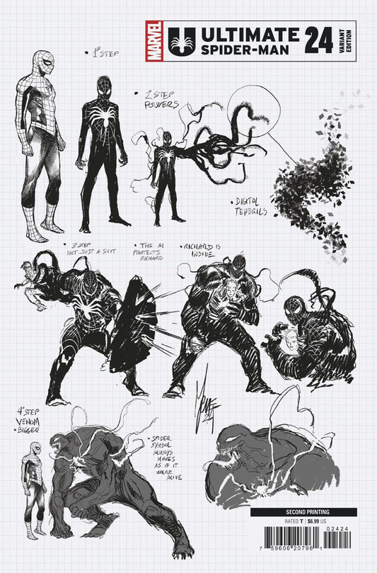 ULTIMATE SPIDER-MAN #24 MARCO CHECCHETTO RATIO DESIGN 2ND PRINTING VARIANT[1:25]