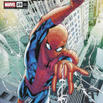 Comic book cover of Amazing Spider-Man #29 Greg Land variant, featuring Spider-Man in dynamic action pose.