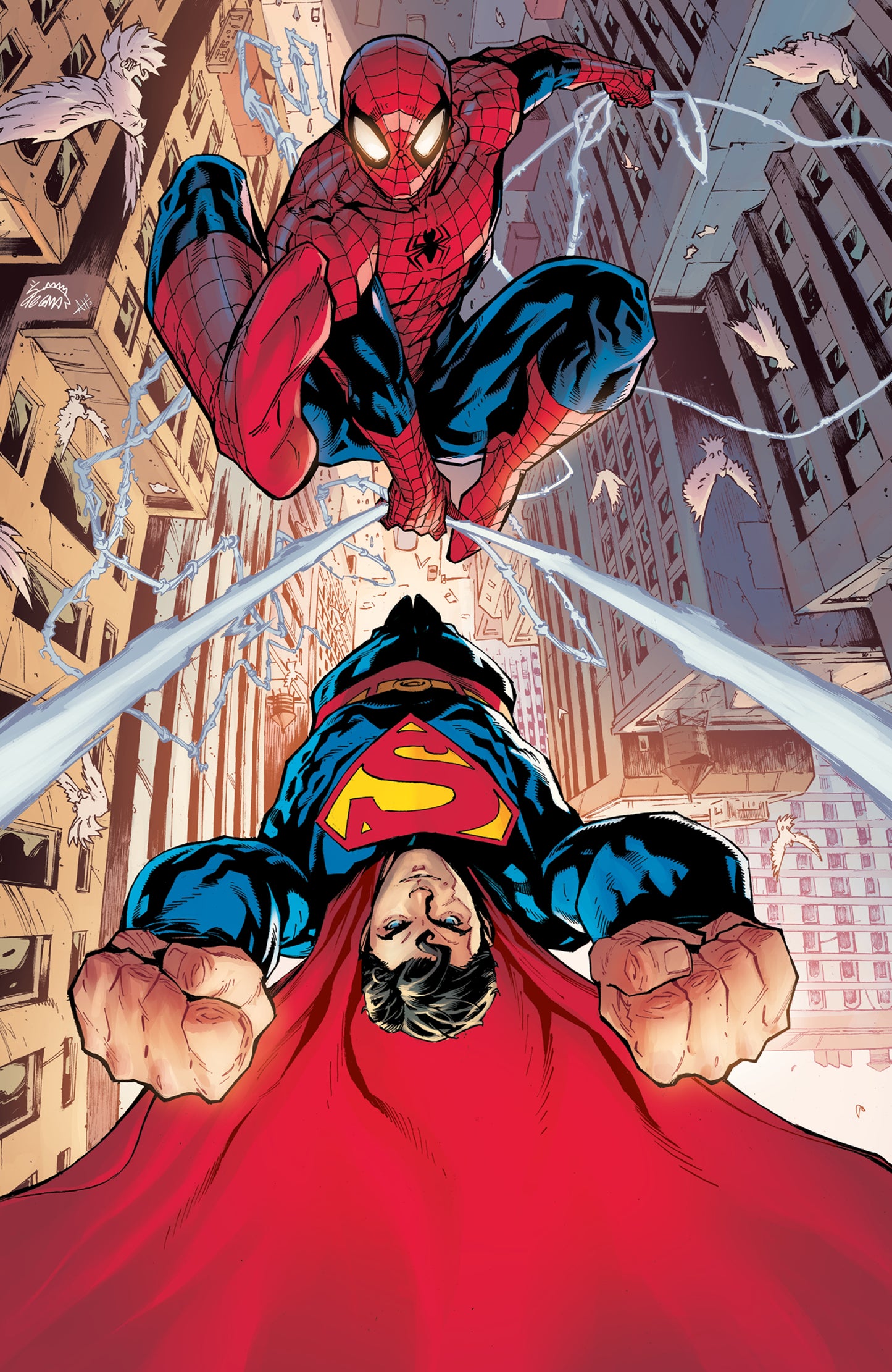 MARVEL/DC: SPIDER-MAN/SUPERMAN #1 RYAN STEGMAN RATIO VIRGIN 2ND PRINTING VARIANT[1:50]