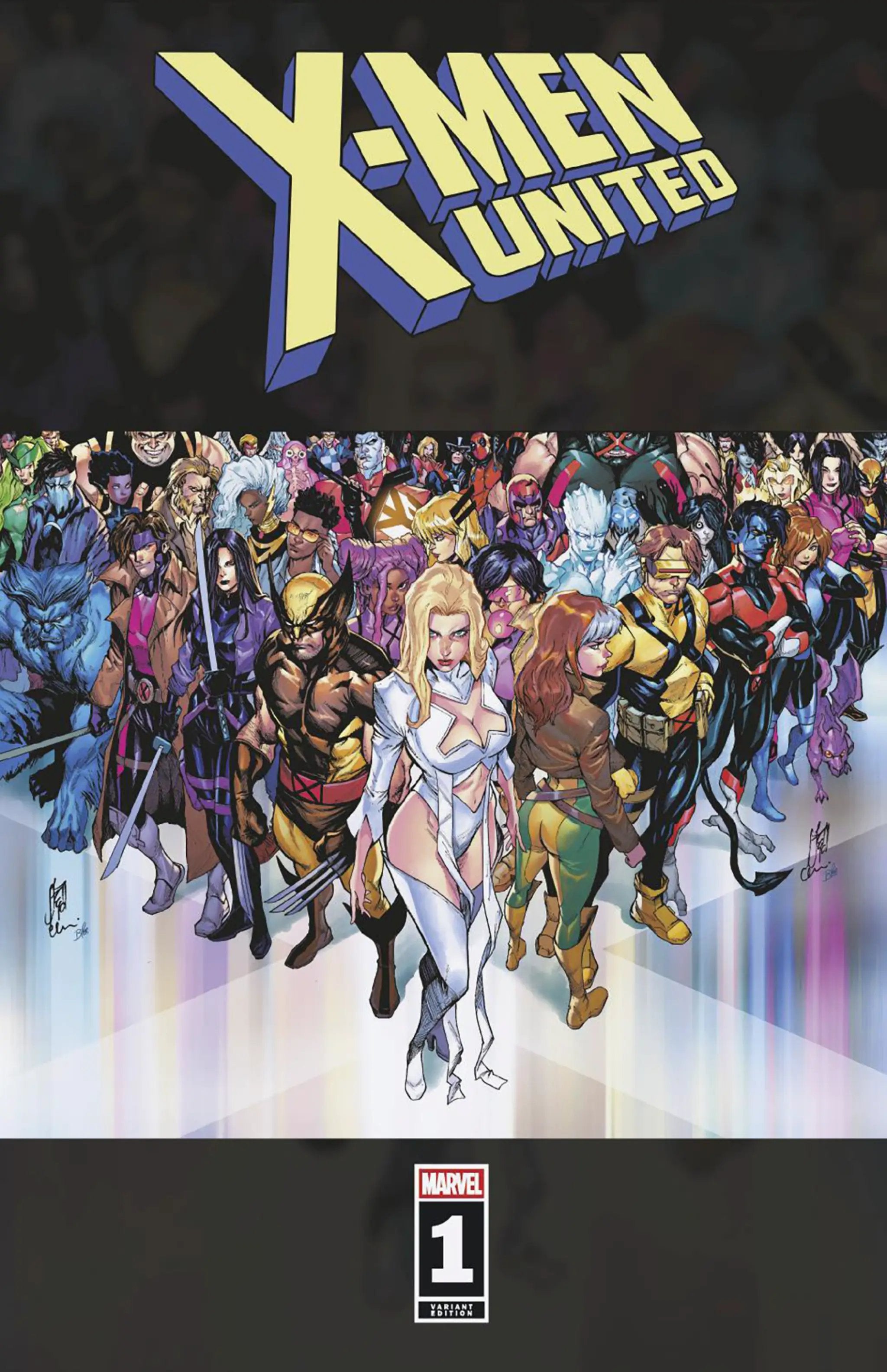 X-Men United #1 comic book by Stefano Caselli, Ratio 2nd Printing Variant, featuring dynamic superhero artwork.