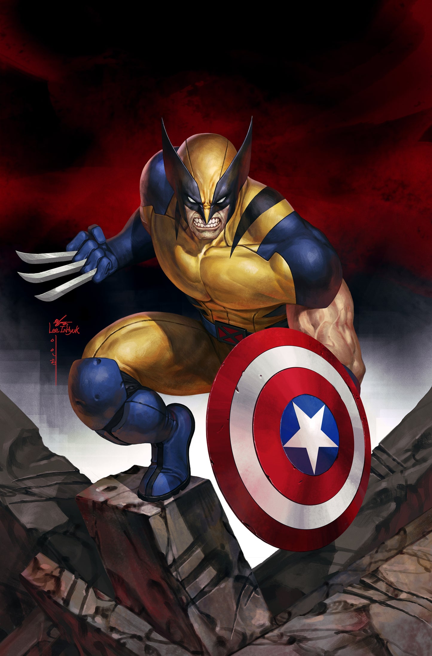 WOLVERINE: WEAPONS OF ARMAGEDDON #1 INHYUK LEE RATIO VIRGIN 2ND PRINTING VARIANT[1:25]