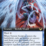 Torrent Sculptor // Flamethrower Sonata (STX-331) - Strixhaven: School of Mages: (Extended Art)