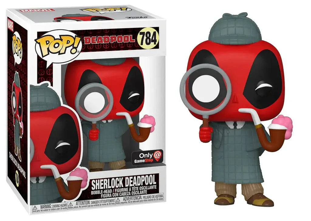 POP! Marvel: Sherlock Deadpool 784 - GameStop Exclusive by THE MIGHTY HOBBY SHOP