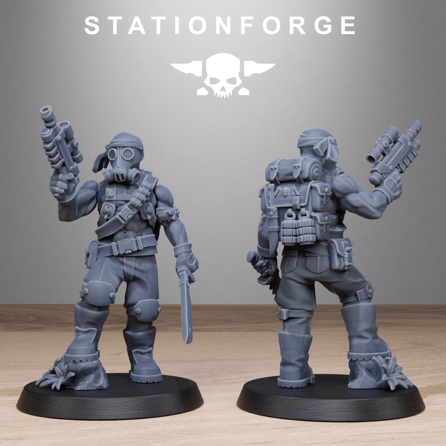 3D Printed GrimGuard Jungle Fighters by StationForge Miniatures