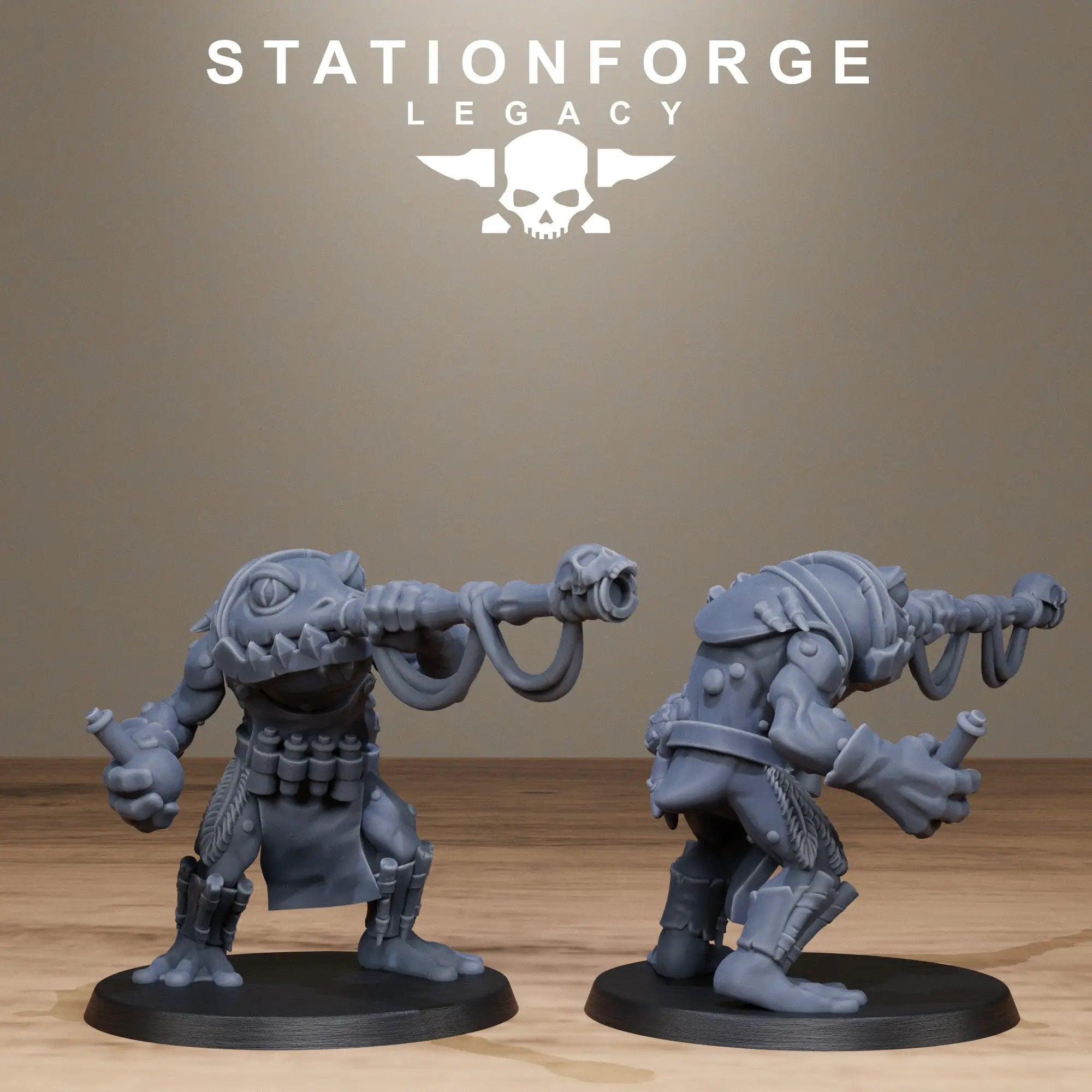 3D Printed Bogkin Spearmen by StationForge Miniatures by Last Hope Miniatures