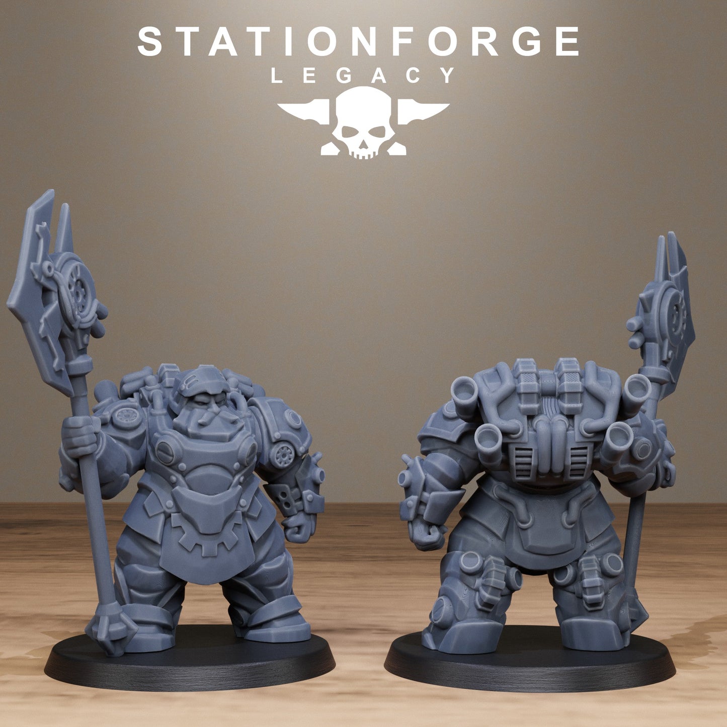 3D Printed Ironvale Dwarf Leaders by Stationforge Miniatures