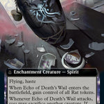 Tribute to Horobi // Echo of Death's Wail (NEO-462) - Kamigawa: Neon Dynasty: (Extended Art, fandfc, enchantment)