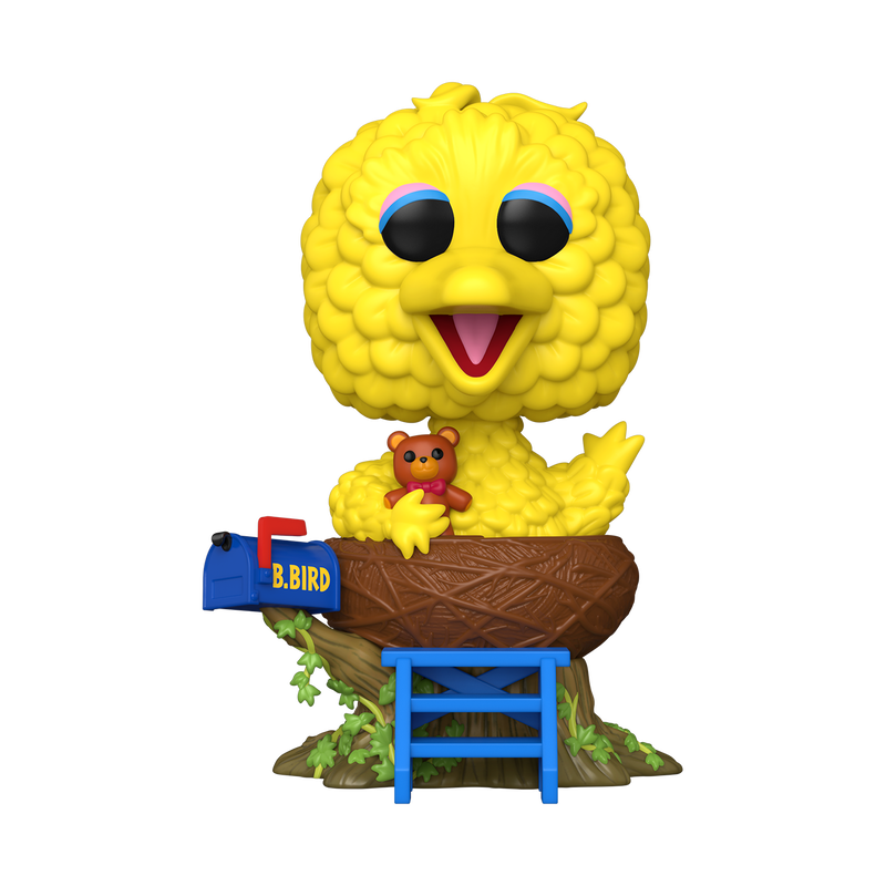 Big Bird in nest Funko Pop! Deluxe figure from Sesame Street Season 3, featuring Big Bird sitting in his nest.