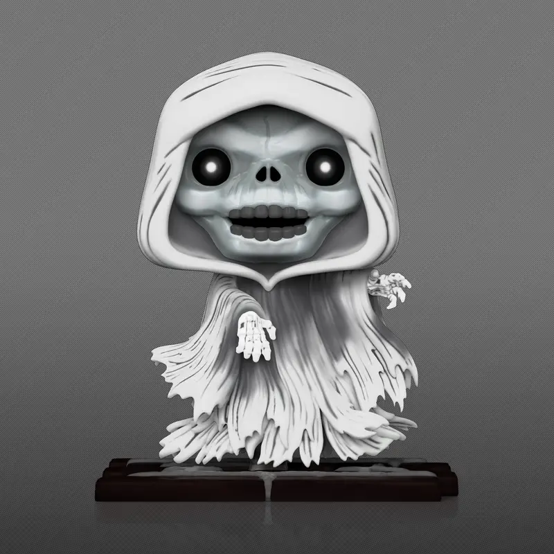 Glow-in-the-dark POP! figure of Ghost of Christmas Yet to Come from Marvel's Christmas Carol, by THE MIGHTY HOBBY SHOP.