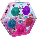 Set of five Snapsies Gems Holiday Mini-Figures by THE MIGHTY HOBBY SHOP featuring colorful, collectible gem-themed character miniatures.