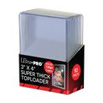 Clear 3x4 inch 120PT top loaders by THE MIGHTY HOBBY SHOP, thick protective plastic for trading cards, 10-pack.