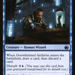 Overwhelmed Archivist // Archive Haunt (MID-068) - Innistrad: Midnight Hunt: (Double Faced Transform)