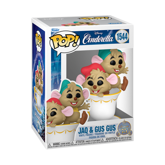 (PRE-ORDER) POP Disney: Cinderellas 75th- JAQ & GUS GUS in cup